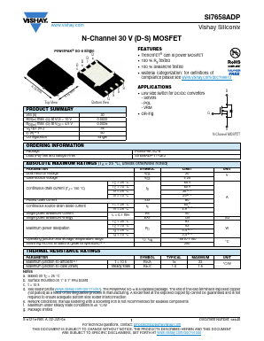 SI7658ADP Datasheet PDF Vishay Semiconductors