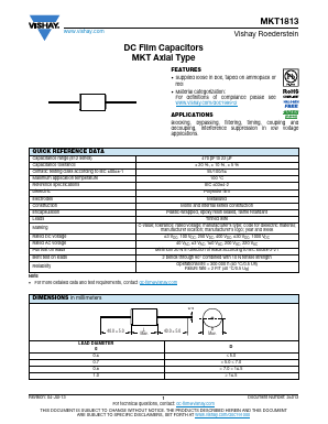 MKT1813410405 Datasheet PDF Vishay Semiconductors