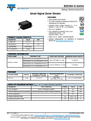 BZX384C12-G Datasheet PDF Vishay Semiconductors
