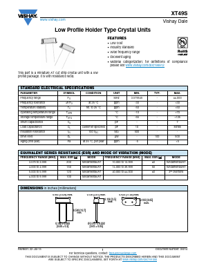 XT9S20ANA4M433619 Datasheet PDF Vishay Semiconductors
