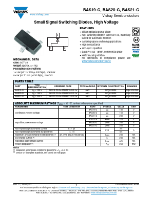 BAS21-G3-08 Datasheet PDF Vishay Semiconductors