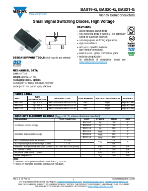 BAS21-G3-18 Datasheet PDF Vishay Semiconductors