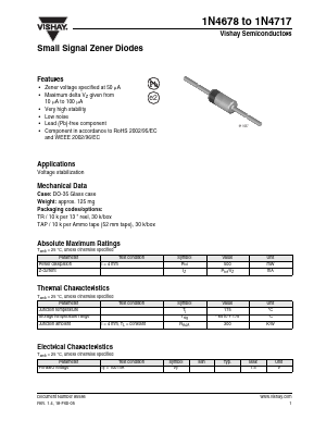 1N4678-TR Datasheet PDF Vishay Semiconductors