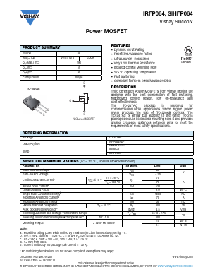 IRFP064PBF Datasheet PDF Vishay Semiconductors