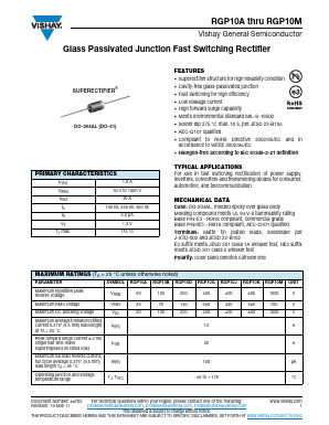 RGP10A Datasheet PDF Vishay Semiconductors