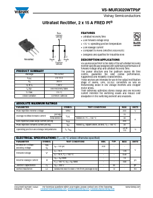 VS-MUR3020WTPBF Datasheet PDF Vishay Semiconductors