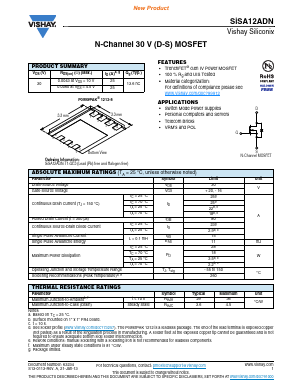 SISA12ADN Datasheet PDF Vishay Semiconductors