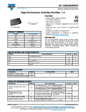 VS-10MQ060NPBF Datasheet PDF Vishay Semiconductors