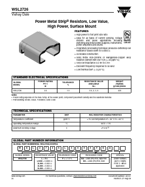 WSL2726_08 Datasheet PDF Vishay Semiconductors