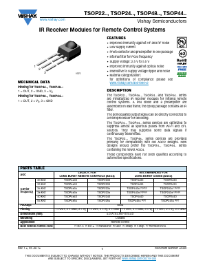 TSOP2430 Datasheet PDF Vishay Semiconductors