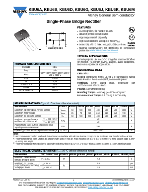 KBU6A-E4/51 Datasheet PDF Vishay Semiconductors