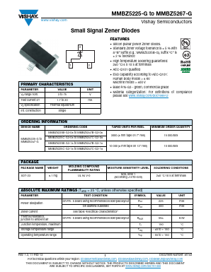 MMBZ5231-G Datasheet PDF Vishay Semiconductors