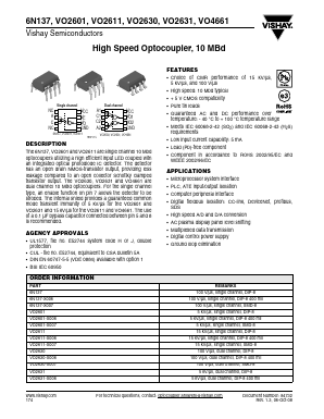 6N137-X006_08 Datasheet PDF Vishay Semiconductors