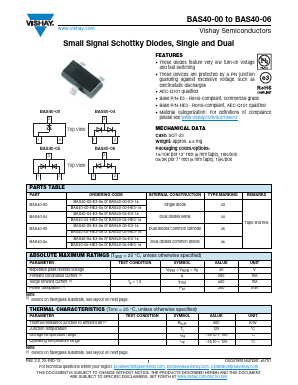 BAS40-04-E3-08 Datasheet PDF Vishay Semiconductors