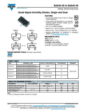 BAS40-04 Datasheet PDF Vishay Semiconductors