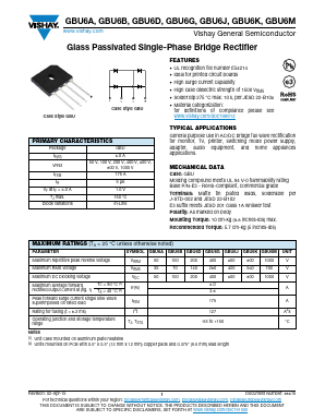 GBU6D-E3/45 Datasheet PDF Vishay Semiconductors