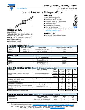 1N5624-TR Datasheet PDF Vishay Semiconductors