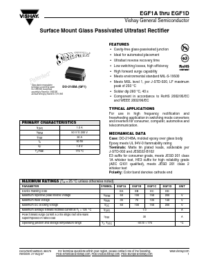 EGF1A Datasheet PDF Vishay Semiconductors