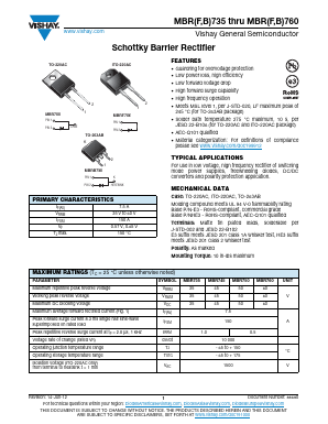 MBRF745 Datasheet PDF Vishay Semiconductors