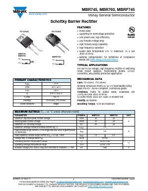 MBRF745-E3 Datasheet PDF Vishay Semiconductors