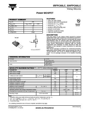 IRFPC60LC Datasheet PDF Vishay Semiconductors