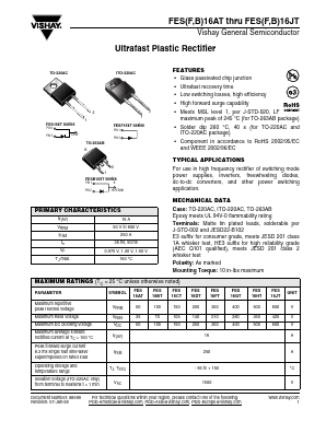 FES16JT Datasheet PDF Vishay Semiconductors