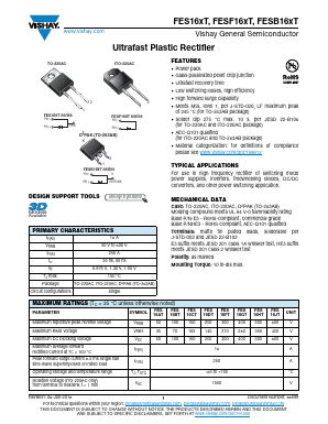 FES16JT-E3/45 Datasheet PDF Vishay Semiconductors