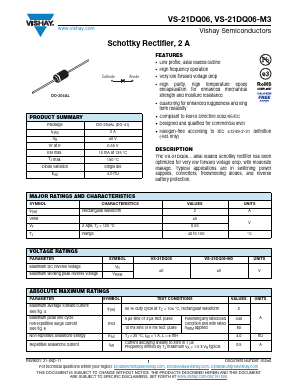 VS-21DQ06TB-M3 Datasheet PDF Vishay Semiconductors