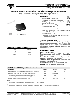 TPSMC10 Datasheet PDF Vishay Semiconductors
