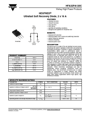 HFA32PA120C Datasheet PDF Vishay Semiconductors