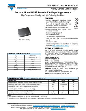 3KASMC11A Datasheet PDF Vishay Semiconductors