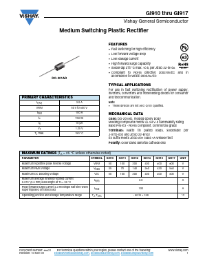 GI910-E3/73 Datasheet PDF Vishay Semiconductors