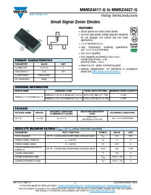MMBZ4620-G3-18 Datasheet PDF Vishay Semiconductors