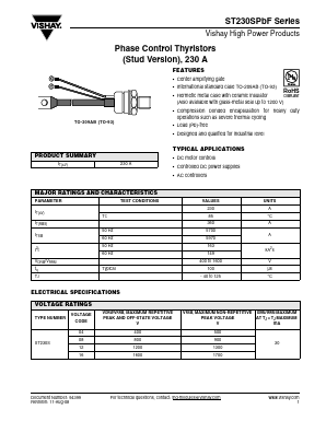 ST230SPBF Datasheet PDF Vishay Semiconductors