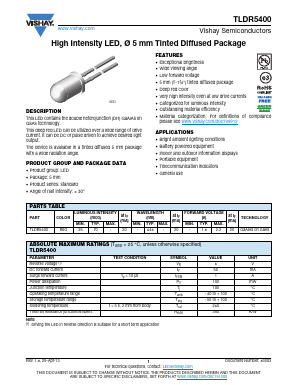 TLDR5400 Datasheet PDF Vishay Semiconductors