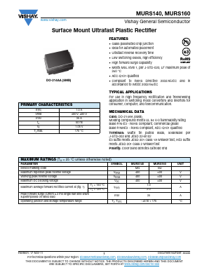 MURS140-E3/5BT Datasheet PDF Vishay Semiconductors