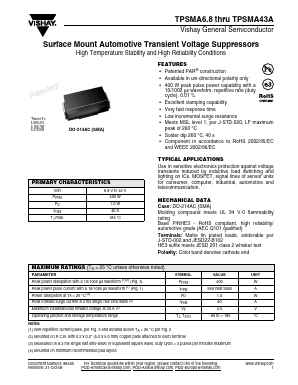 TPSMA18HE3/5AT Datasheet PDF Vishay Semiconductors