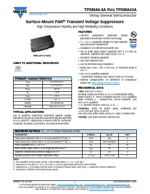 TPSMA6.8A Datasheet PDF Vishay Semiconductors
