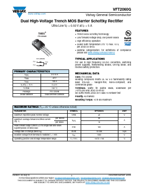VFT2060G-M3/4W Datasheet PDF Vishay Semiconductors