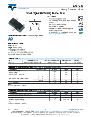 BAV70-G Datasheet PDF Vishay Semiconductors