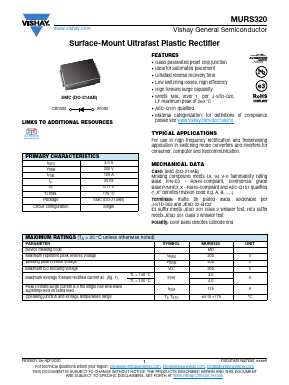 MURS320HE3_A/H Datasheet PDF Vishay Semiconductors