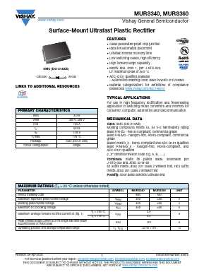 MURS340-E3 Datasheet PDF Vishay Semiconductors