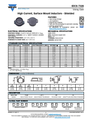 IDCS7328NB101M Datasheet PDF Vishay Semiconductors