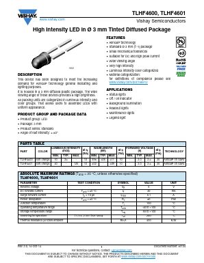 TLHF4601 Datasheet PDF Vishay Semiconductors