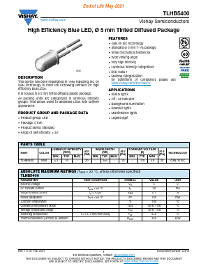 TLHB5400 Datasheet PDF Vishay Semiconductors