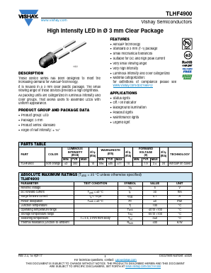 TLHF4900 Datasheet PDF Vishay Semiconductors