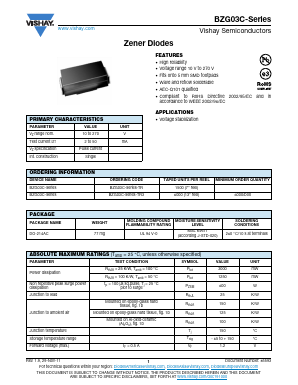 BZG03C-120-TR Datasheet PDF Vishay Semiconductors
