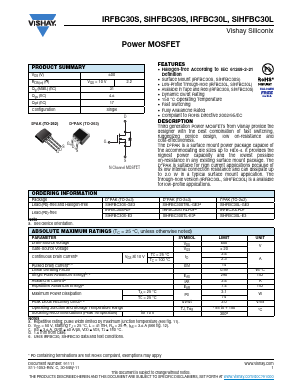 SIHFBC30STRL-GE3 Datasheet PDF Vishay Semiconductors