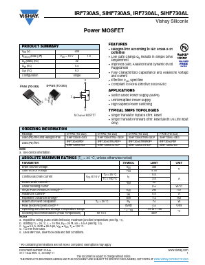 SIHF730AL-GE3 Datasheet PDF Vishay Semiconductors