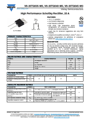 20TQ035-M3 Datasheet PDF Vishay Semiconductors